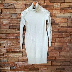 Turtleneck knit sweater dress